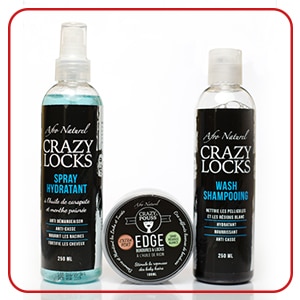 Pack Crazy Locks Shampoing – Spray Hydratant – Edge Controle