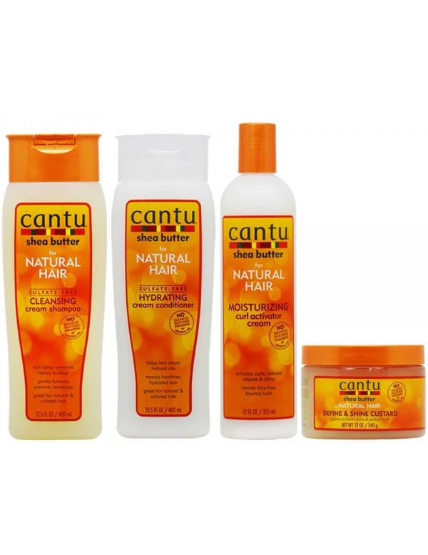 CANTU PACK Shampoing & conditioner & Curl activator & Shine Custard