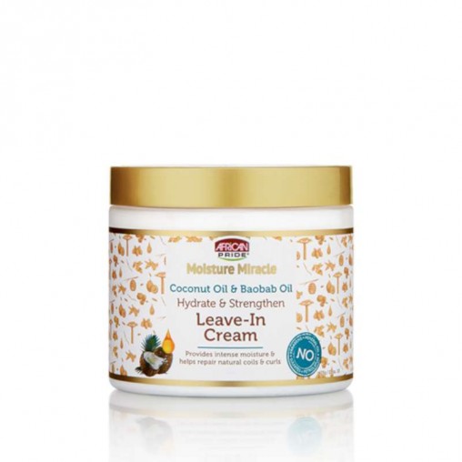 African Pride Moisture Miracle Coconut Oil & Baobab Oil Leave-In Cream ( Crème sans rinçage)