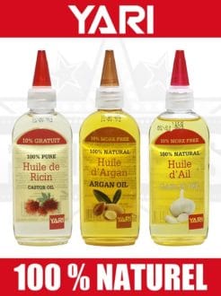PACK 3 Huiles YARI « Ricin – Argan – Ail »