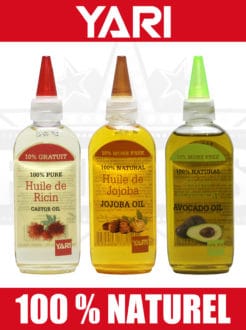 PACK 3 Huiles YARI « Ricin – Jojoba – Avocat »