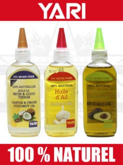 PACK 3 Huiles YARI « Ricin&Coco – Ail – Avocat » (3 X 105 mL)