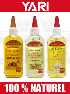 PACK 3 Huiles YARI « Jojoba – Amandes Douces – Ail »