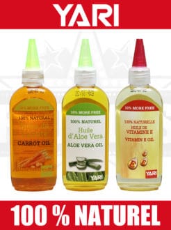 PACK 3 Huiles YARI « Carotte – Aloe Vera – Vitamine E »