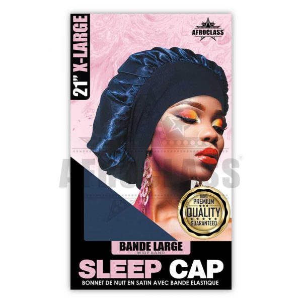 afroclass sleep cap en satin avec large bande élastique