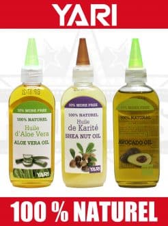 PACK 3 Huiles YARI « Aloe Vera – Karité – Avocat »