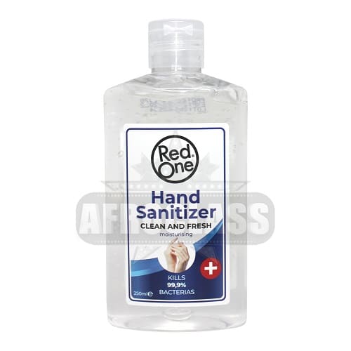 red one hand sanitizer “Élimine 99,9% de bactéries” 250ml