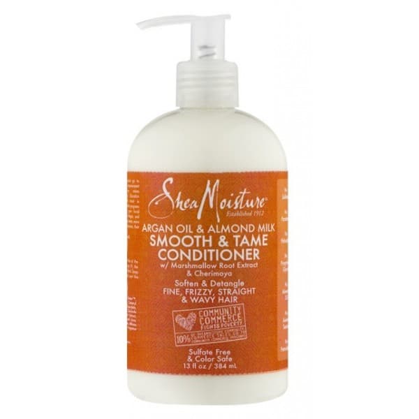 shea moisture argan oil & almond milk après shampooing (smooth & tame conditioner) 384ml