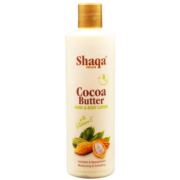 Shaqa SHAH Lotion corporelle à base de Beurre de Cacao – 500 mL