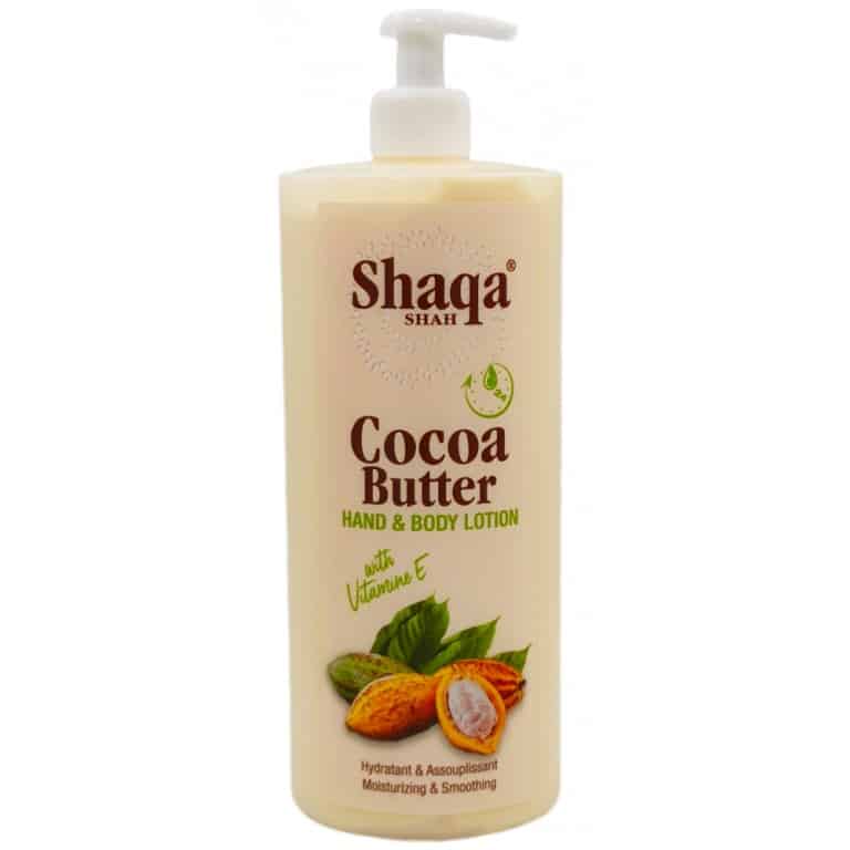 Shaqa SHAH Lotion corporelle à base de Beurre de Cacao – 1000 mL