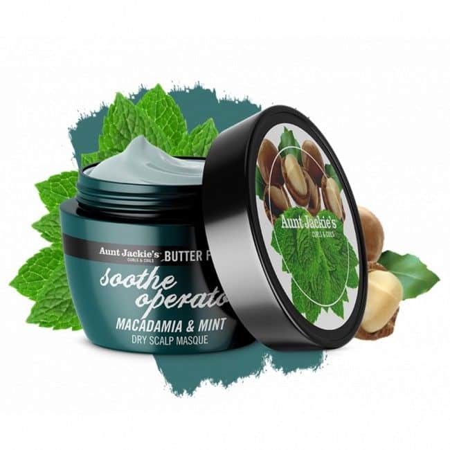 Aunt Jackie’s SOOTHE OPERATOR – Macadamia & Mint Dry Scalp Conditioning Masque 227g