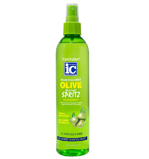 Ic Fantasia Hair Polisher Olive Firm Hold Spritz (Prise Ferme) 355ml