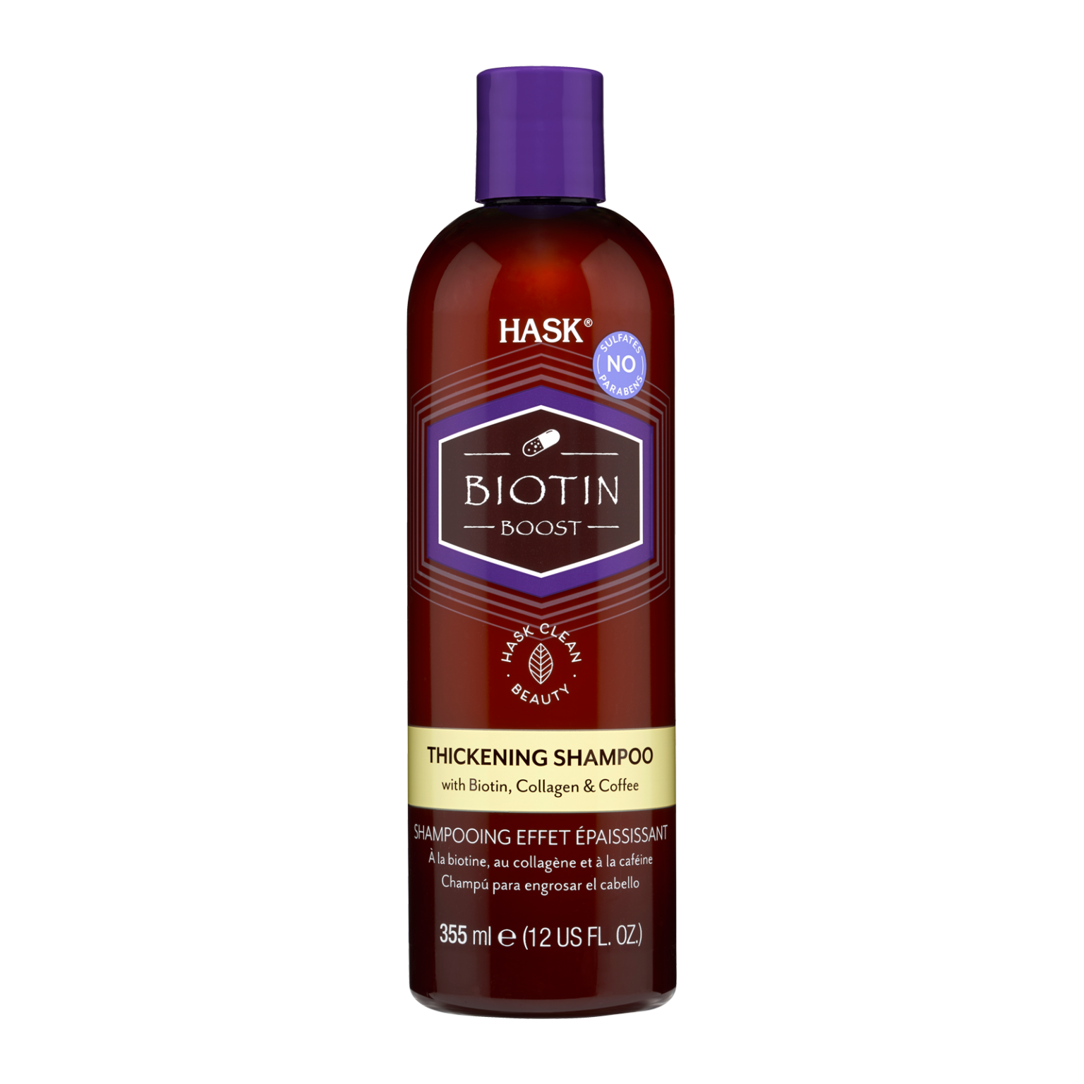 HASK BIOTIN BOOST – Thickening Shampoo (Shampooing Effet épaississant) 355 mL