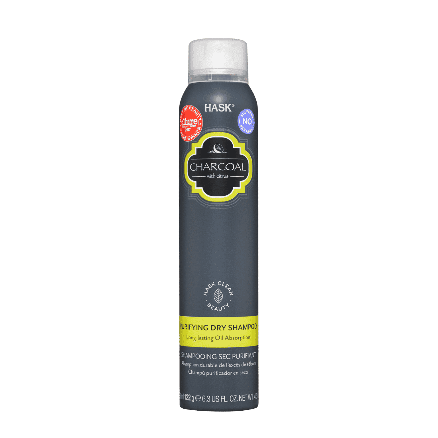 HASK CHARCOAL with citrus – Purifying Dry Shampoo (Shampooing Sec purifiant) 122 g