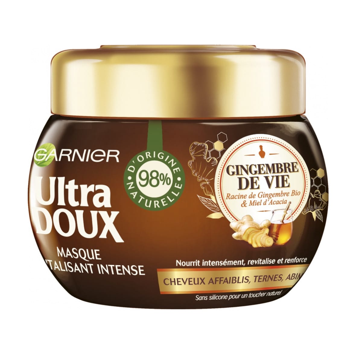Garnier Ultra Doux Masque Revitalisant Intense Gingembre bio & Miel d’Acacia