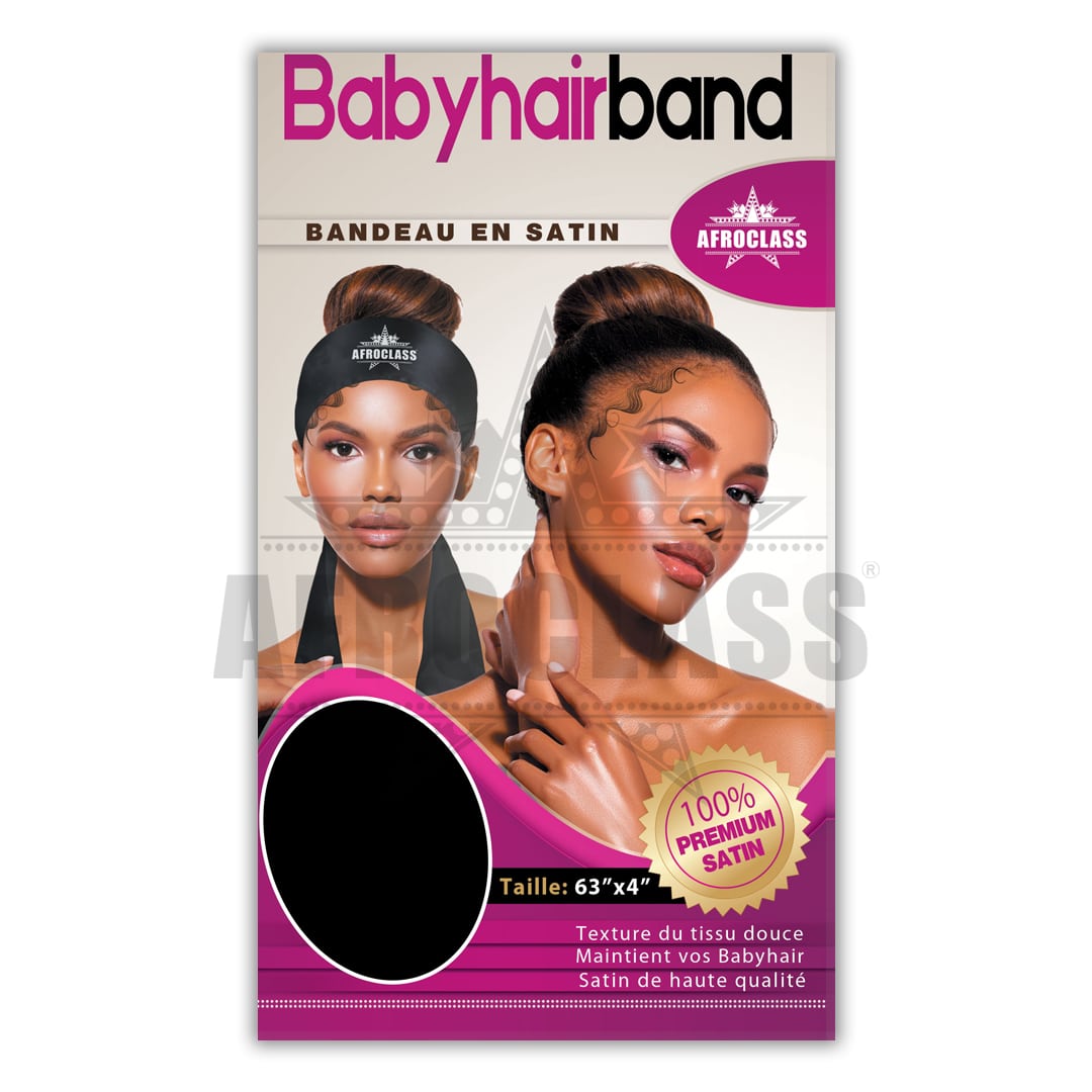 AFROCLASS – Bandeau en Satin pour fixation des Baby Hair
